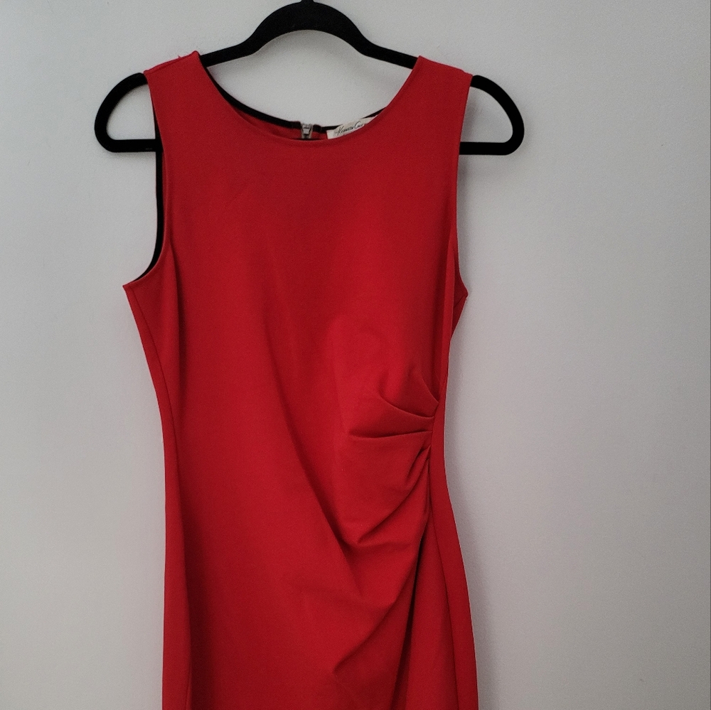 Kenneth Cole red dress with zipper detail in back